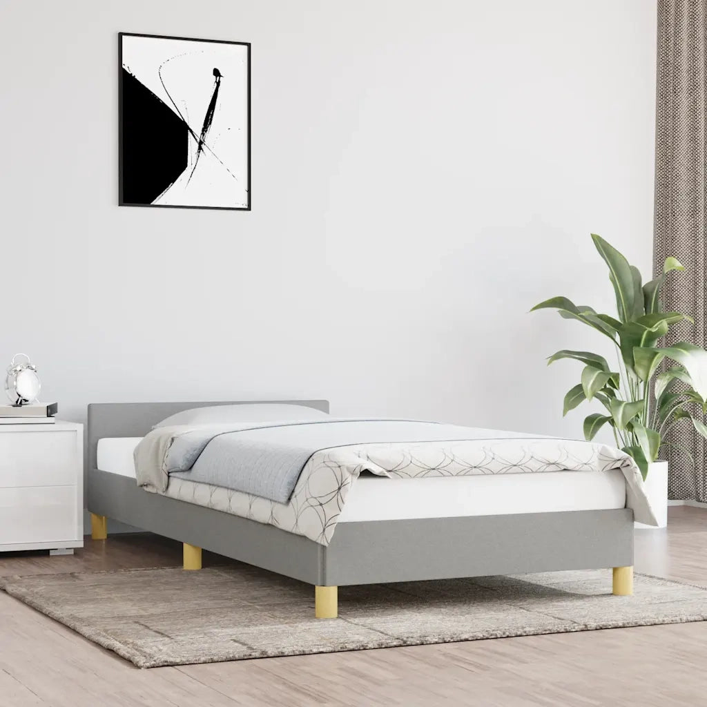 Giroletto senza Materasso-Struttura Letto Grigio Chiaro 100x200 cm Tessuto 761003