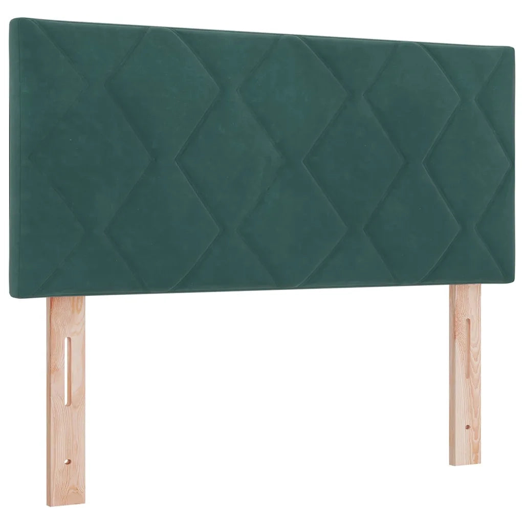Letto a molle con testiera Verde scuro 90 x 200 cm Velluto 3340427
