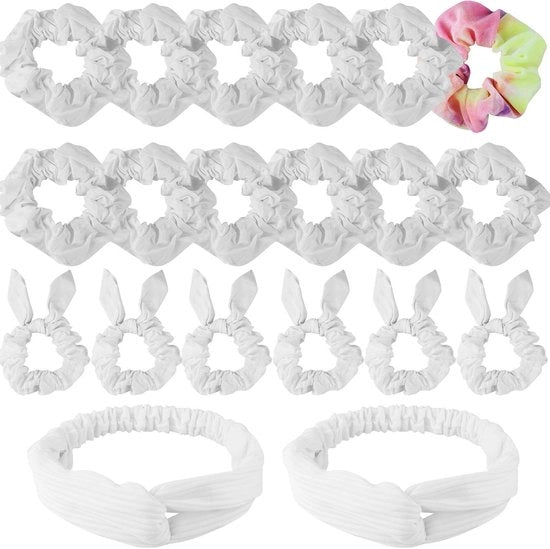 11 pezzi di accessori per capelli - elastici e bende in cotone