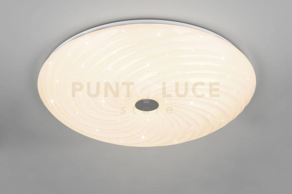 GRAVITY PLAFONIERA LED 45W 5300lm, 2700 - 6500K EFFETTO CIELO STELLATO CON TELECOMANDO MULTIFUNZIONE D. 58CM DIMMERABILE