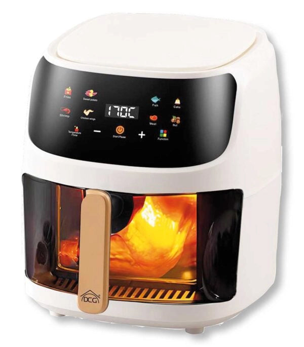 Friggitrice ad aria 8 litri elettronica 1350W nera