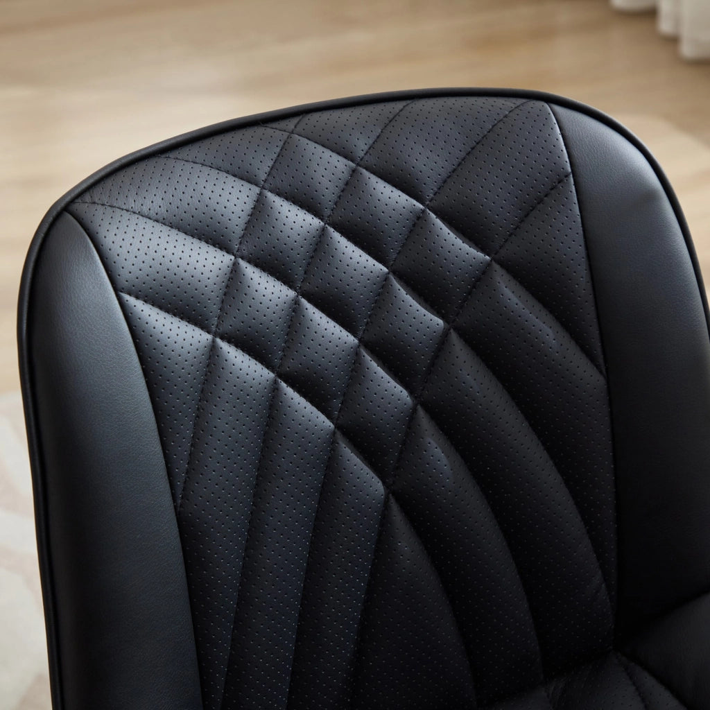 Sedie da pranzo, set da 2, sedie ergonomiche da cucina con rivestimento in similpelle PU traforata traspirante e trapuntatura 3D artistica, robuste ga