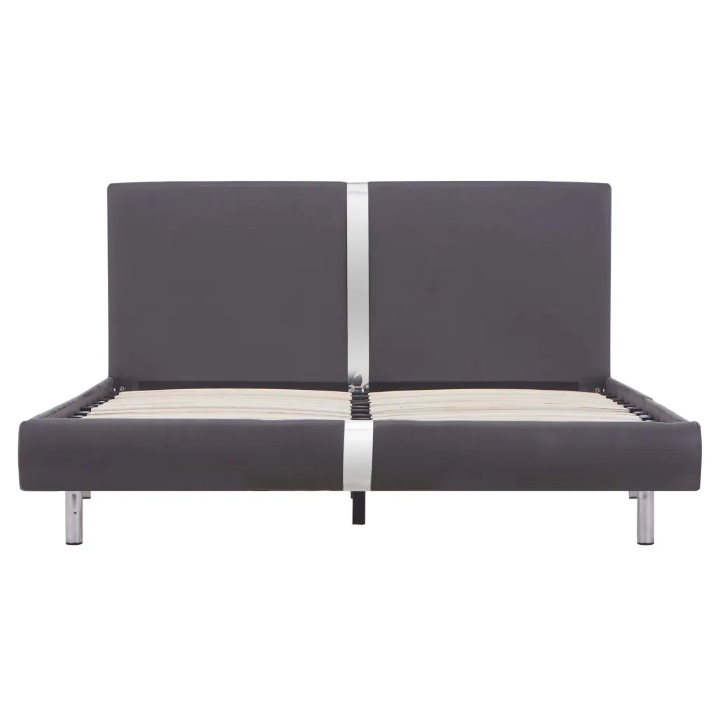 Giroletto senza Materasso-Struttura Letto Grigio Similpelle 140x200 cm