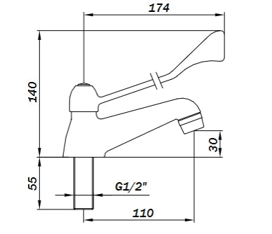 Rubinetto Miscelatore Monocomando per Lavabo Con Leva Clinica - Idral