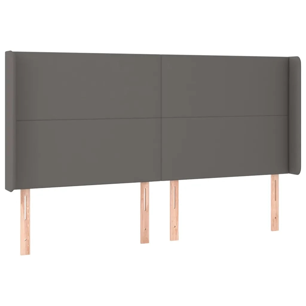 Giroletto Molle con Materasso e LED Grigio 180x200cm Similpelle