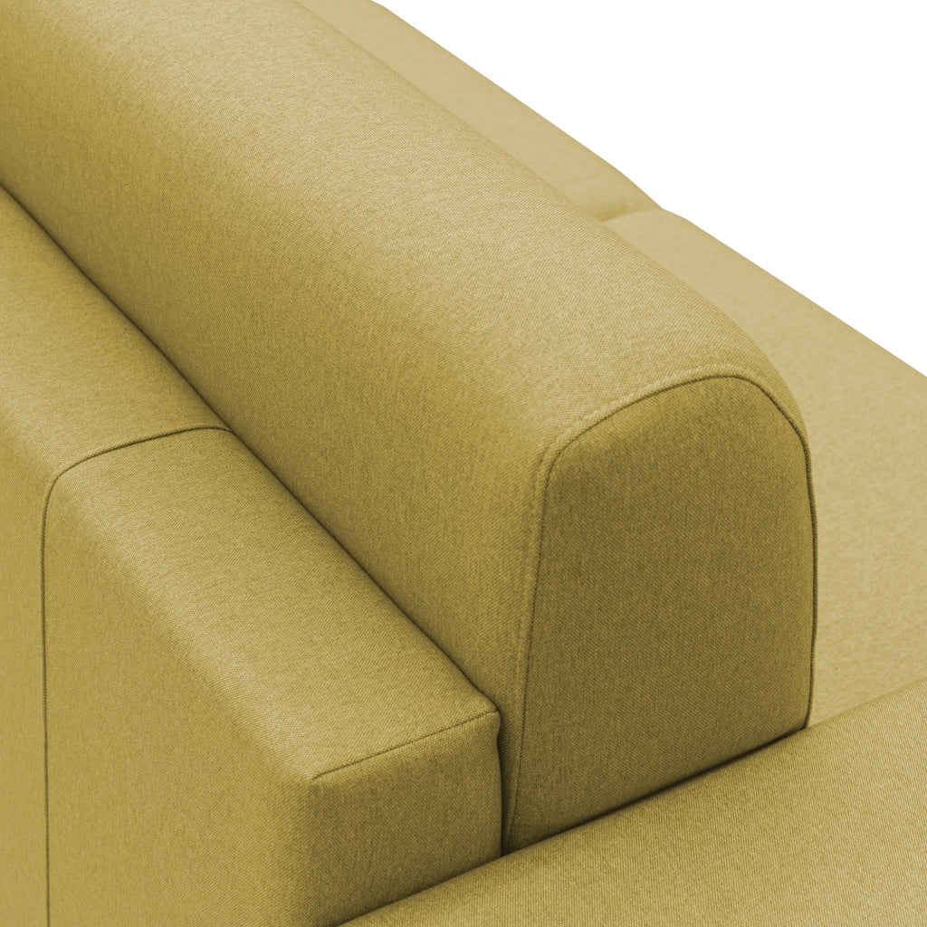 Chris Divano letto angolare 5 posti in tessuto impermeabile T13 288 cm Destro (mat. 160x197) giallo