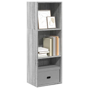 Libreria-Scaffale per Libri-Mobile di Stoccaggio Grigio Sonoma 40x30x114 cm in Legno Multistrato