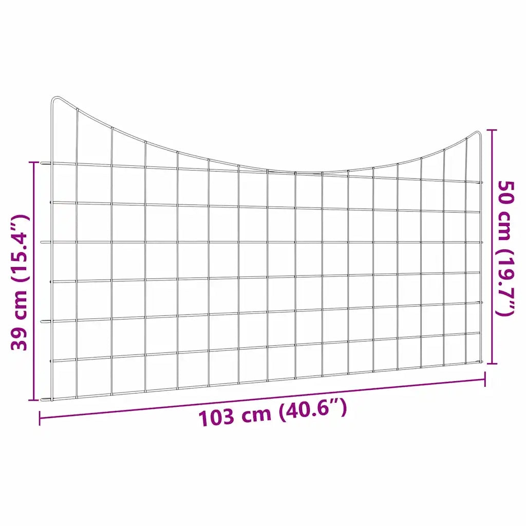 Set di Recinzione per Stagno 5 pz Verde 100 x 50 cm Acciaio