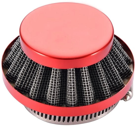 Filtro d'aria universale - sostituzione 2 Tempi - aumenta la portata d'aria in ingresso - 42mm - adatto per scooter e motocicletta da strada - rosso