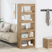 Armadio per Libri 5 livelli 60 x 30 x 166 cm rovere artigianale 880460