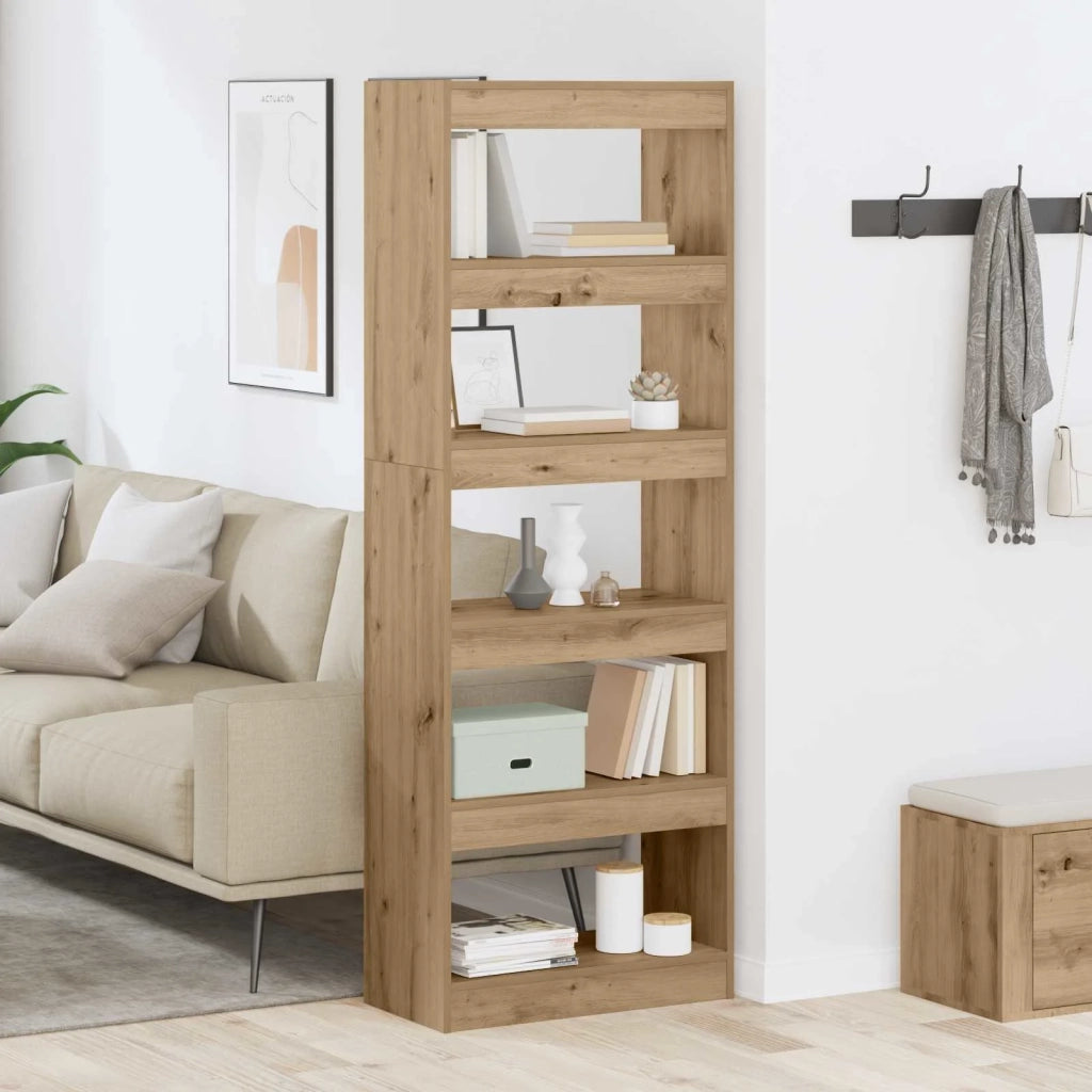 Armadio per Libri 5 livelli 60 x 30 x 166 cm rovere artigianale 880460