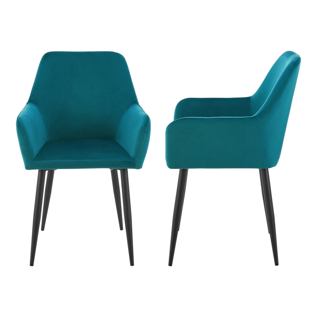Set di 2 sedie da pranzo 86 x 57 x 56 cm blu turchese 03_0006727