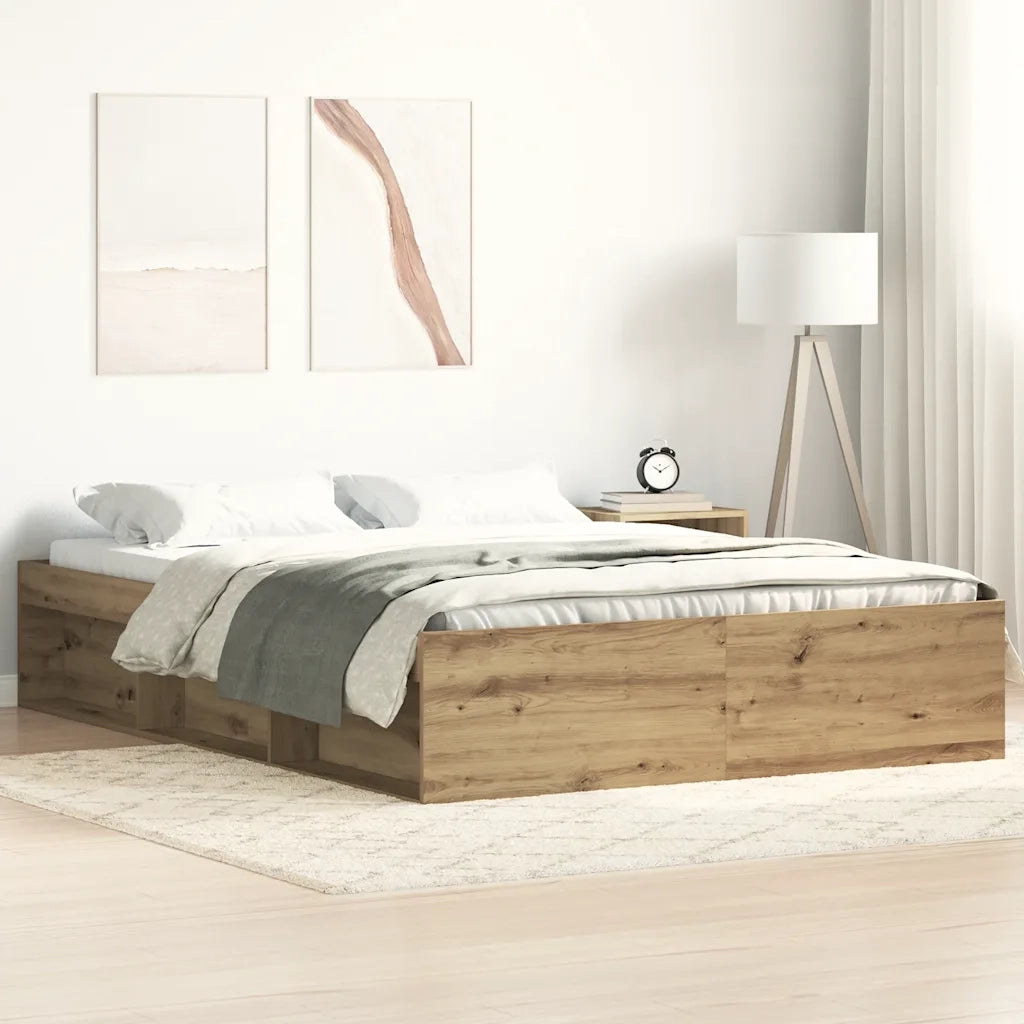 Giroletto senza Materasso-Struttura Letto Rovere Artigianale 140x200cm 775087