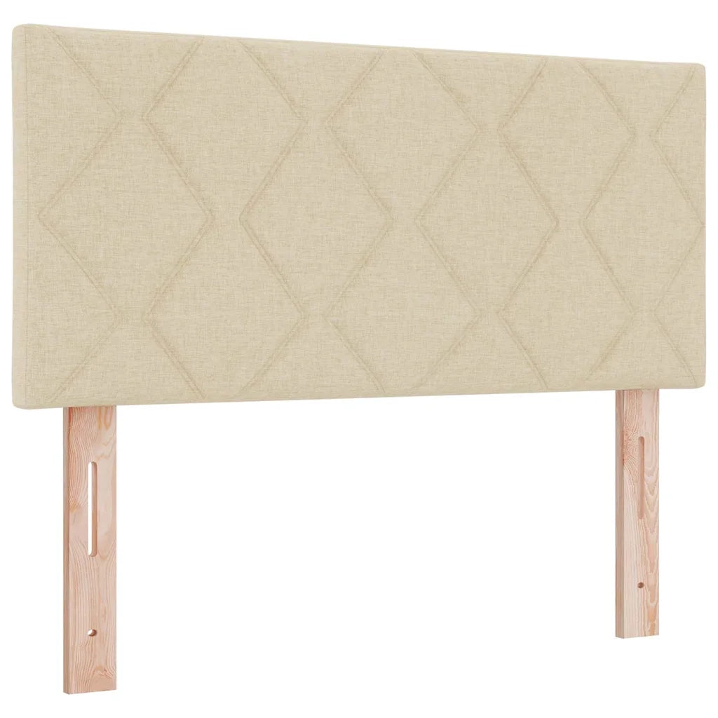 Letto a molle con materasso Crema 200 x 100 cm Poliestere