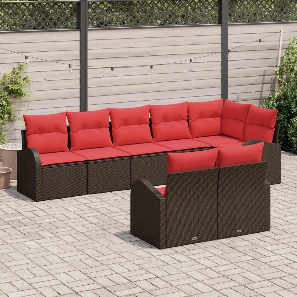 Set Divano da Giardino Marrone polyrattan 3346094