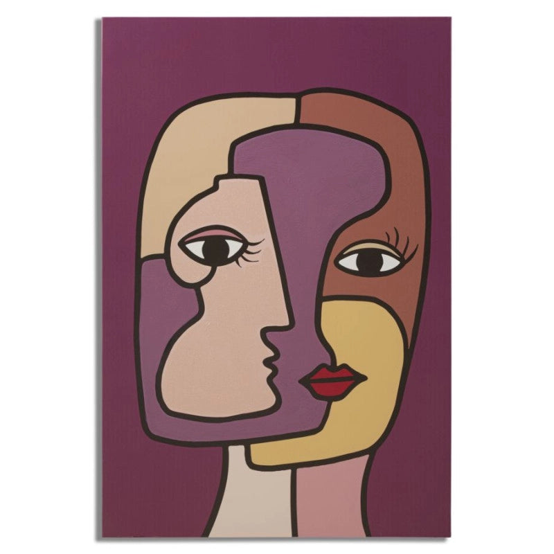 Stampa Dipinta Faces New -a- cm 60x3x90