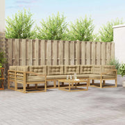 Set di divani da esterno 6 pz Bianco e Beige 3386217