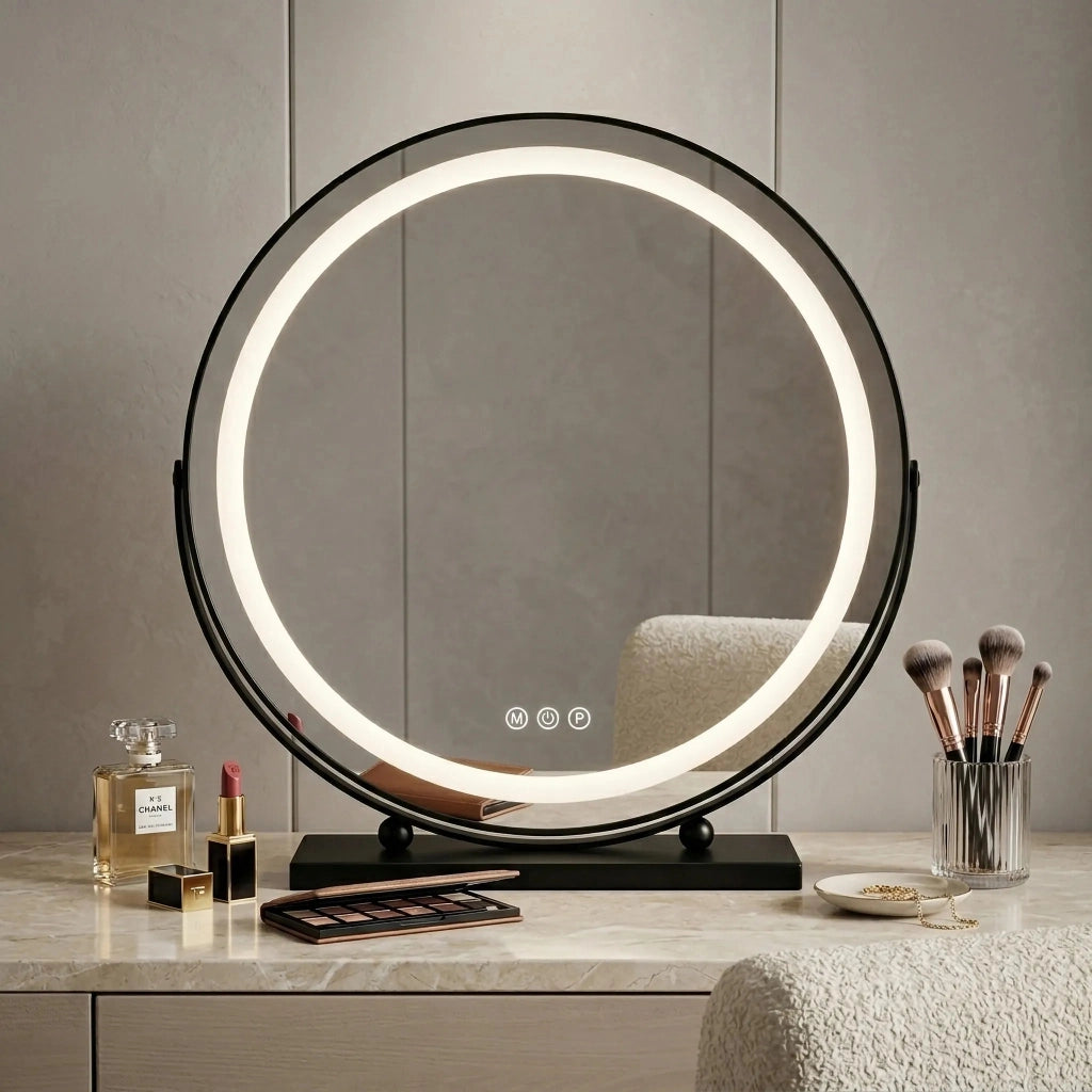 Specchio Led Make-up Black 50 Cm