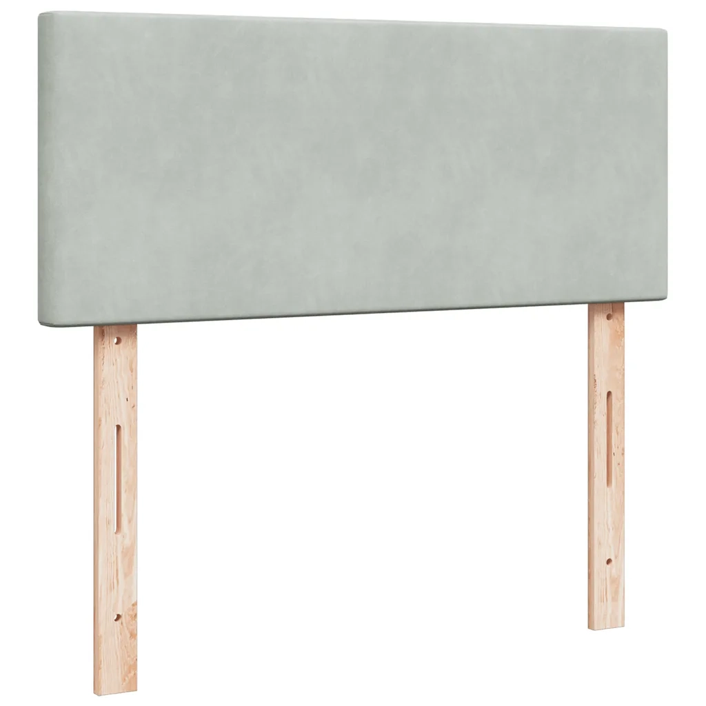 Pouf Letto con Materasso e LED Grigio Chiaro 120x190cm Velluto 3312536