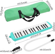 32 Tasti Clavicembalo aeree tastiera melodica strumento - Bocchino corto - Cannula di gomma morbida - Tasca portatile per verdura.