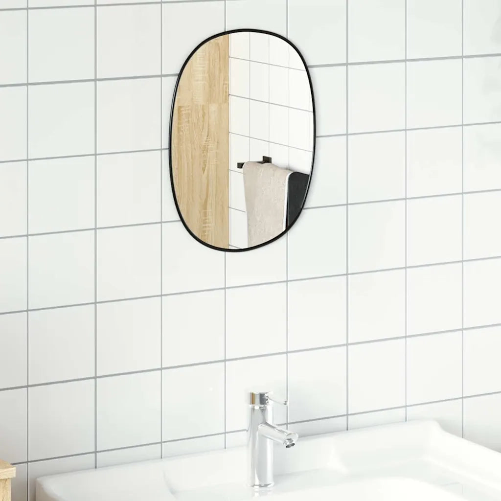 Specchio da Parete | Specchio decorativo Nero 30x25 cm
