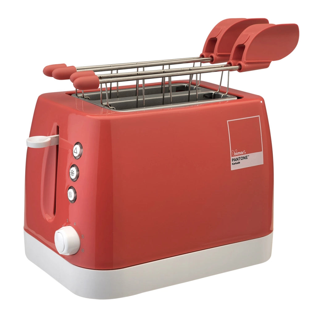 Bimar Tostapane Elettrico Pantone PMS150 Pinze Acciaio Inox Corpo Plastica Base Avvolgicavo
