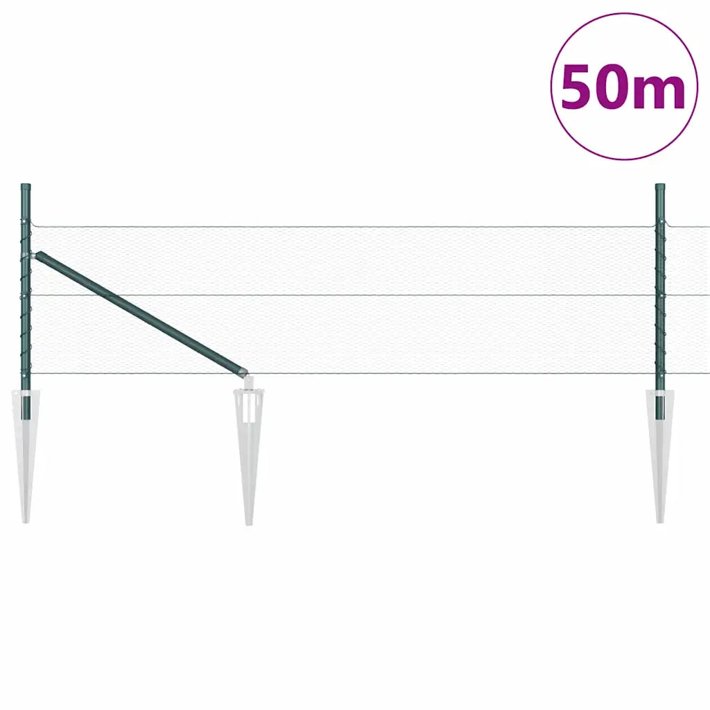 Palo della recinzione Verde 50 x 0,4 m (rete 13 mm)