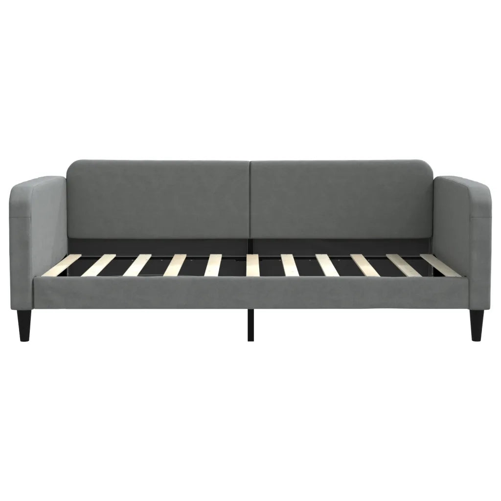 Letto da Giorno Grigio Scuro 100x190 cm in Tessuto 354049