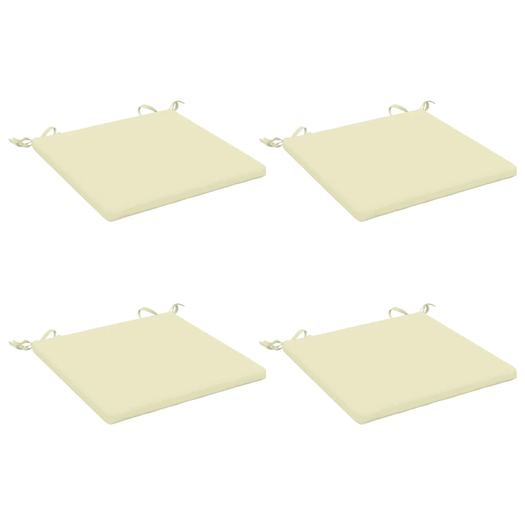 Cuscini per Sedia in 4 Pezzi SOEST 4 pz 100% Poliestere Crema 944341