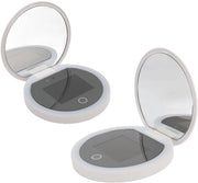 Specchio UV portatile 3,5 pollici caricabile - LED - testa per protezione solare - adatto per l'esterno - compatta e leggera.