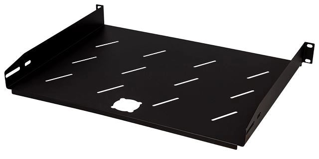 Mensola Ripiano fisso 19'' 1U Unita' 350mm nero / RS19-1U-350-B
