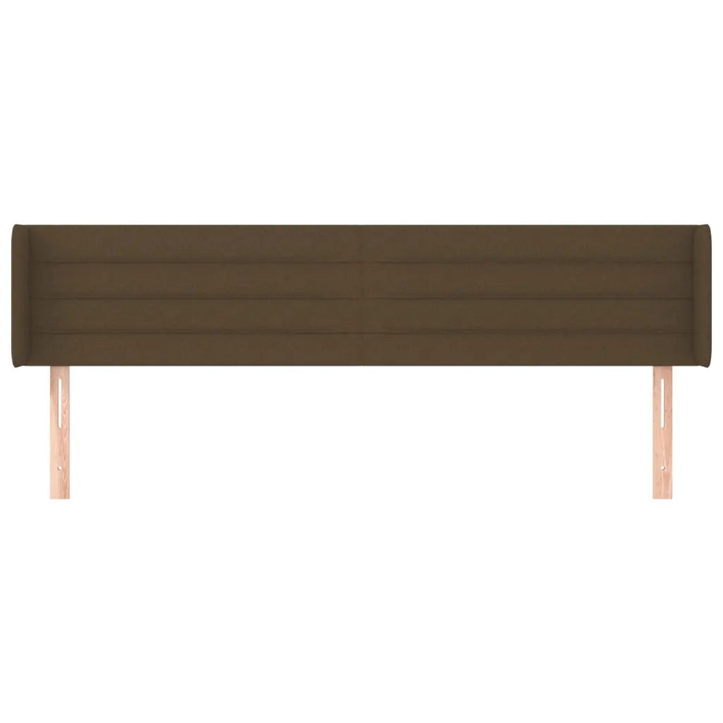 Testiera ad Orecchio Marrone Scuro 203x16x78/88 cm in Tessuto 3118933