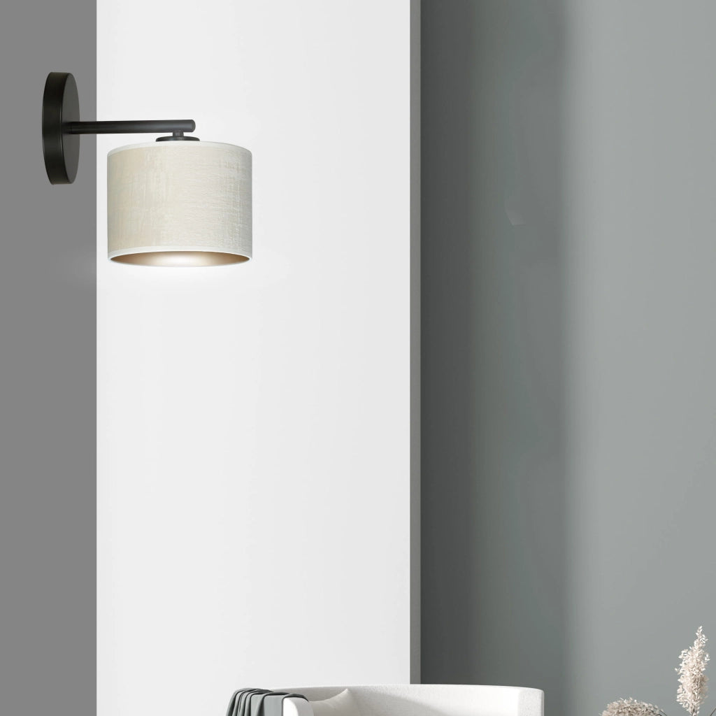 Applique da parete Emibig Hilde E27 nero/bianco