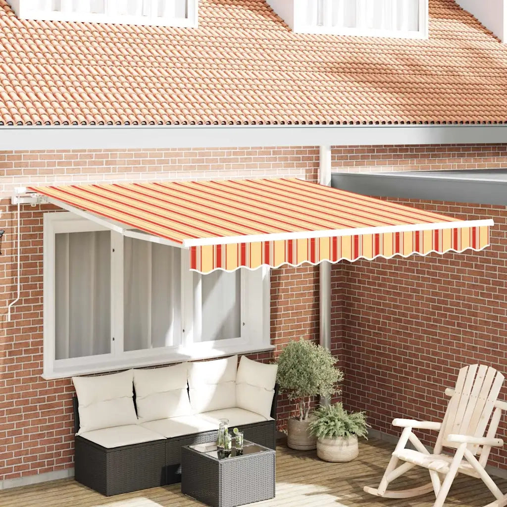 Tenda da Sole | Tenda parasole Giallo e Arancione 350 x 250 x 165 cm Poliestere