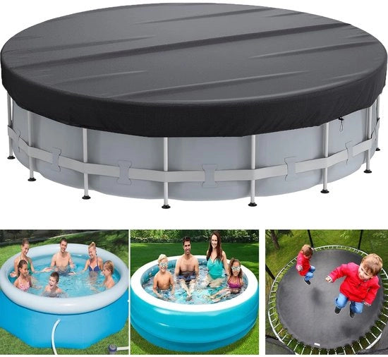 Copertura per piscine impermeabile - Telaio circolare - 420D tessuto Oxford - Resistente alle abrasioni - Protezione contro le inquinanti - Economia di energia - Kit di copertura per piscine