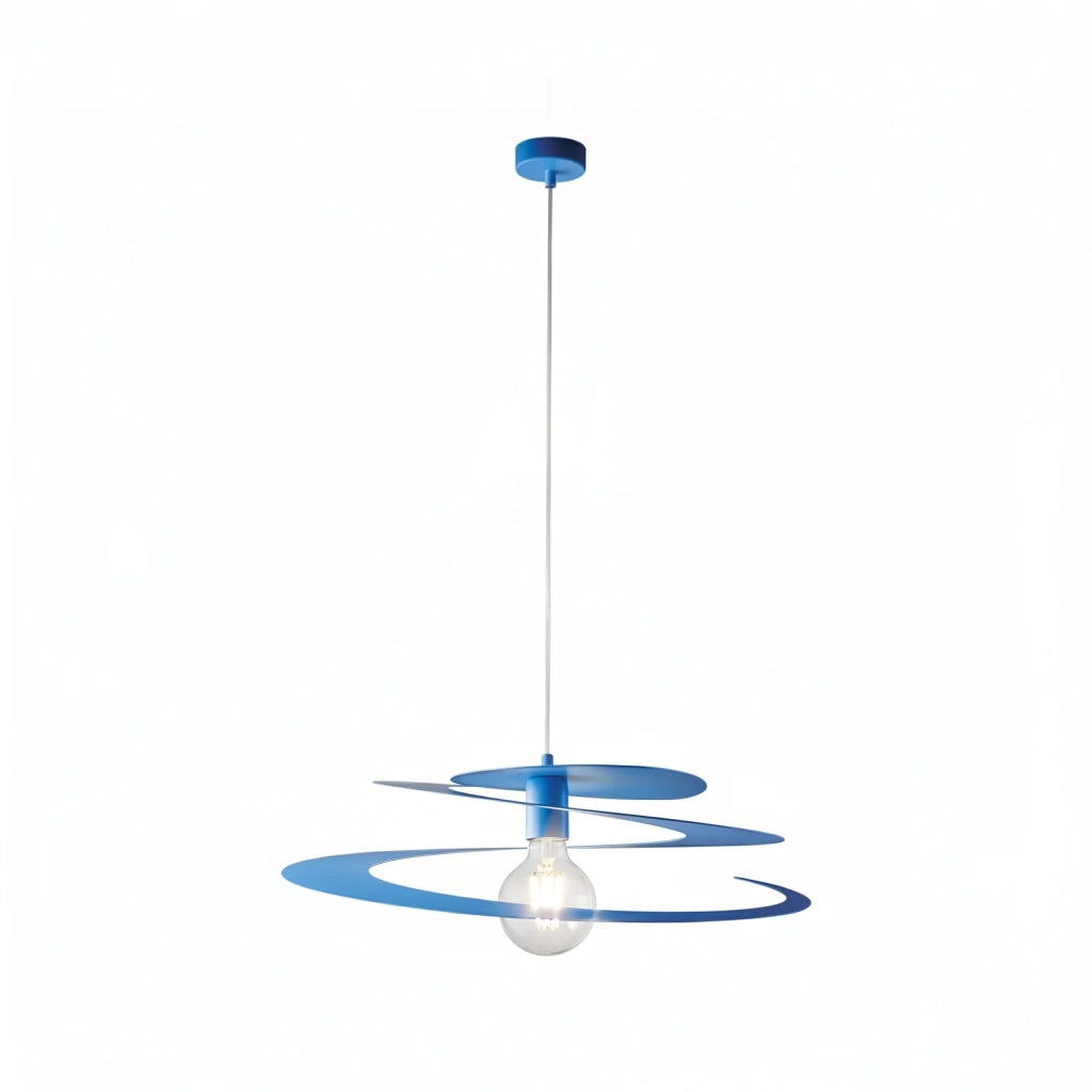 Sospensione Spring 1 Luce Blu Altezza Regolabile Luceart Design