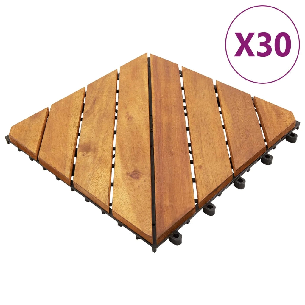 Piastrella per Decking 30 pcs Marrone 30 x 30 cm 3444893