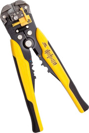 Strippatore automatico - Stantuffo in acciaio, Nero/Giallo - Maniglia ergonomico, Certificato CE - Adattabile per fili di diametro 0.2-6 mm², con funzione di avvitamento e taglio