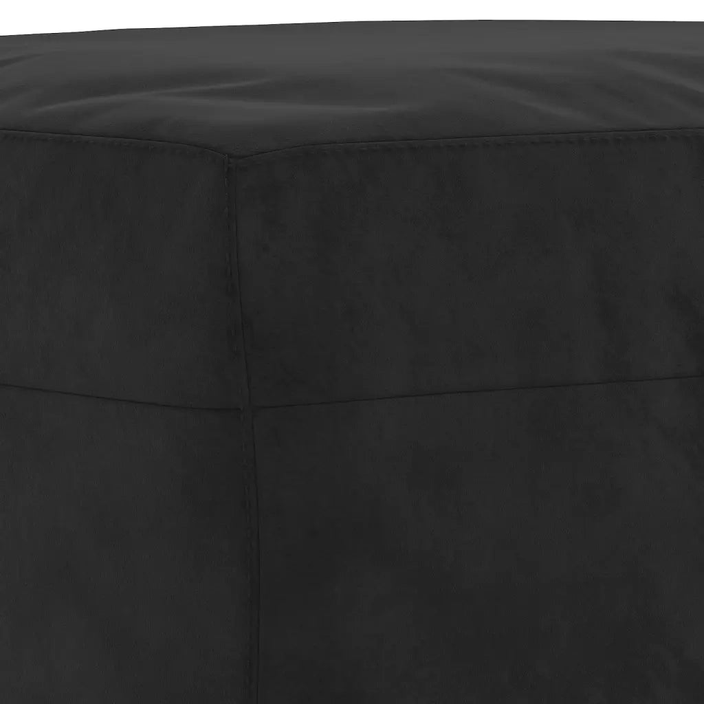 Panca-Sgabello Nera 70x35x41 cm in Velluto