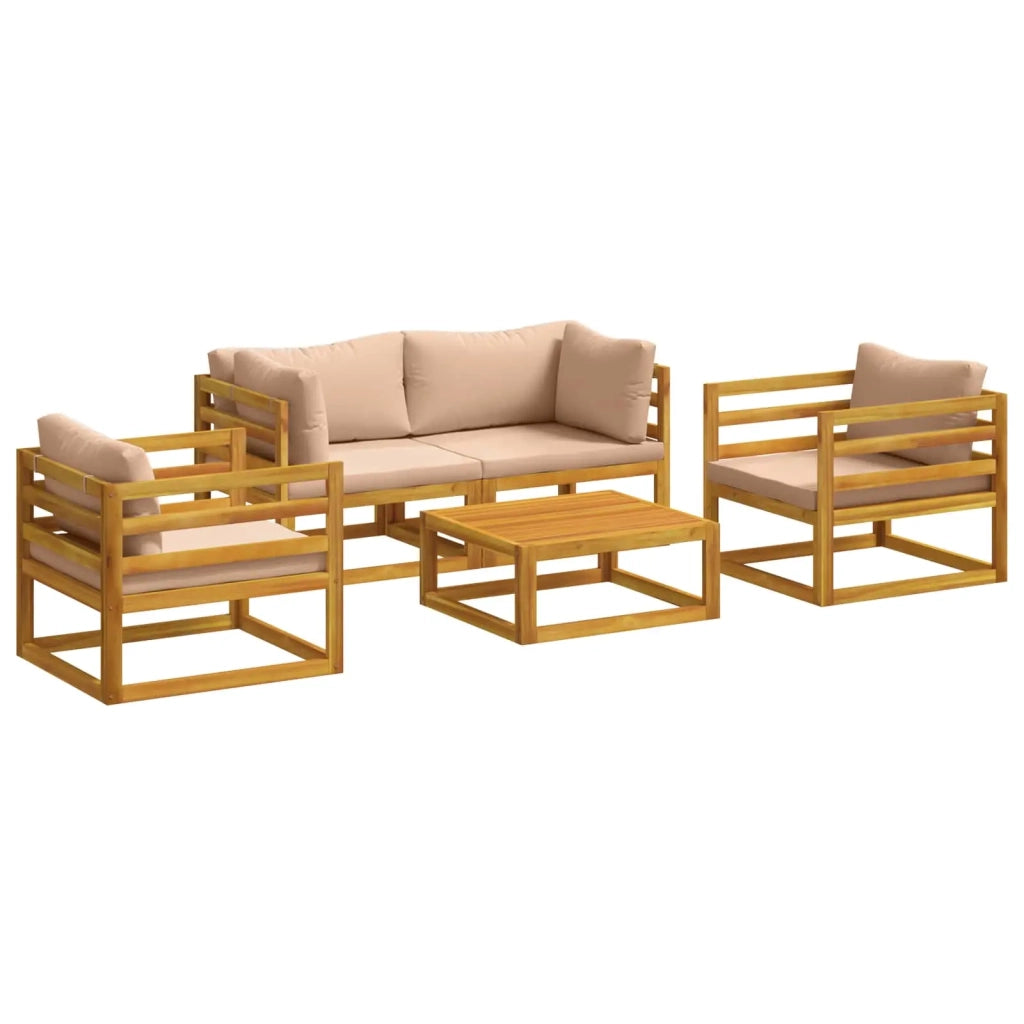 Set da giardino modulare 5 pezzi Naturale 3417285