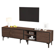 Mobile TV con 3 ante e 2 vani aperti - per soggiorno - 180 x 35 x 49 cm - noce scuro