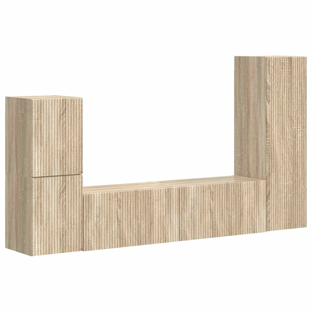 Set mobile TV 4 pcs Rovere Sonoma Legno multistrato 3409026