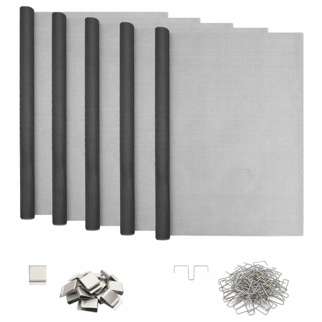 Copertura per pozzetto di luce con clip 5 pz 70 x 190 cm Grigio 42045638
