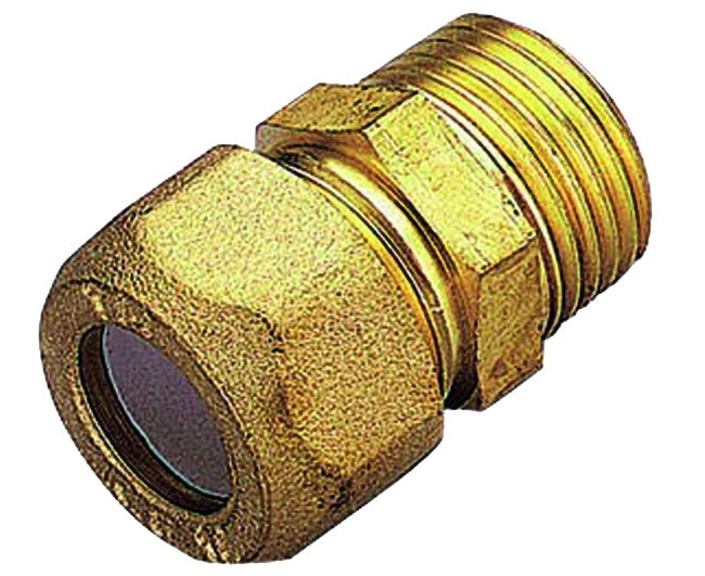 RACCORDO DIRITTO MASCHIO CON OGIVA IN PTFE PER TUBO RAME MODELLO 1200 3/4x1/2 ø14   TIEMME RACCORDERIE SPA