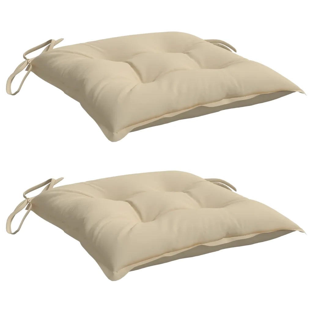 Cuscini per Pallet 2 pz | Cuscini per sedie Beige 50x50x7 cm Tessuto Oxford