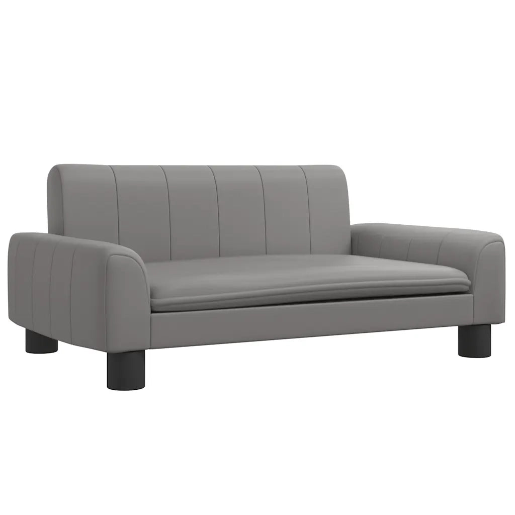 Divano per Bambini-Sofa-Divanetto Grigio 70x45x30 cm in Similpelle 588105