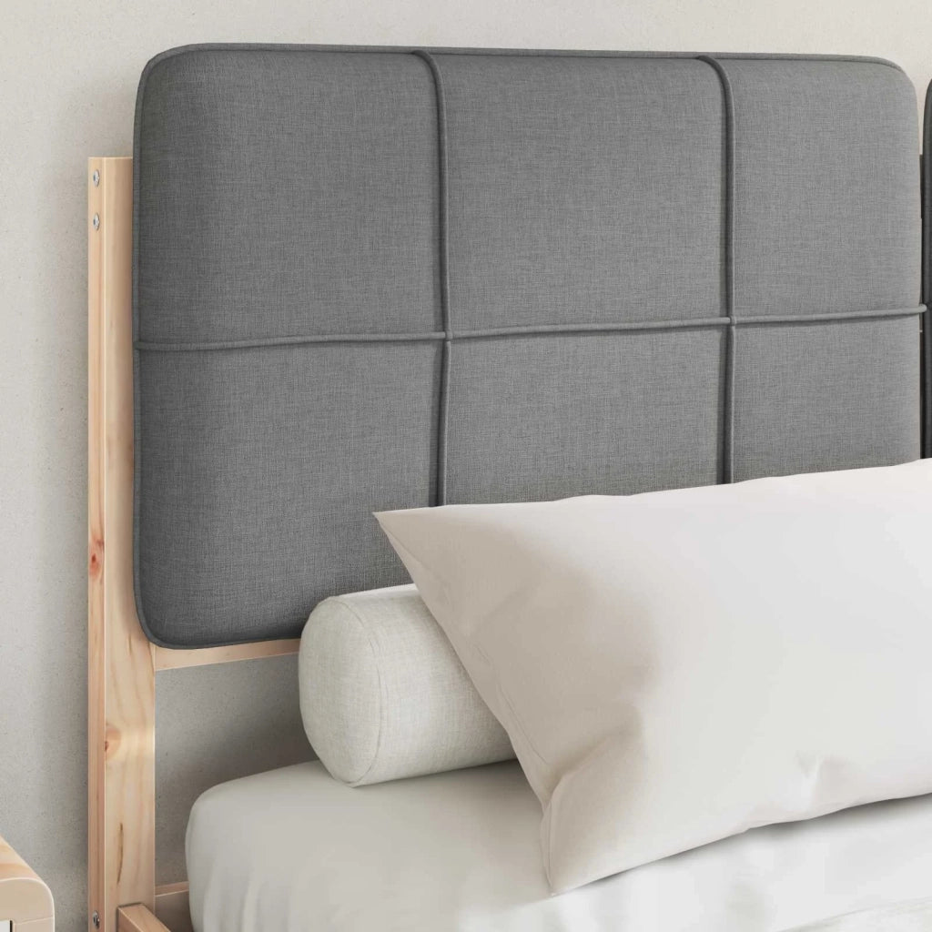 Letto con Testiera Rivestita Grigio chiaro 150 x 200 cm 877969