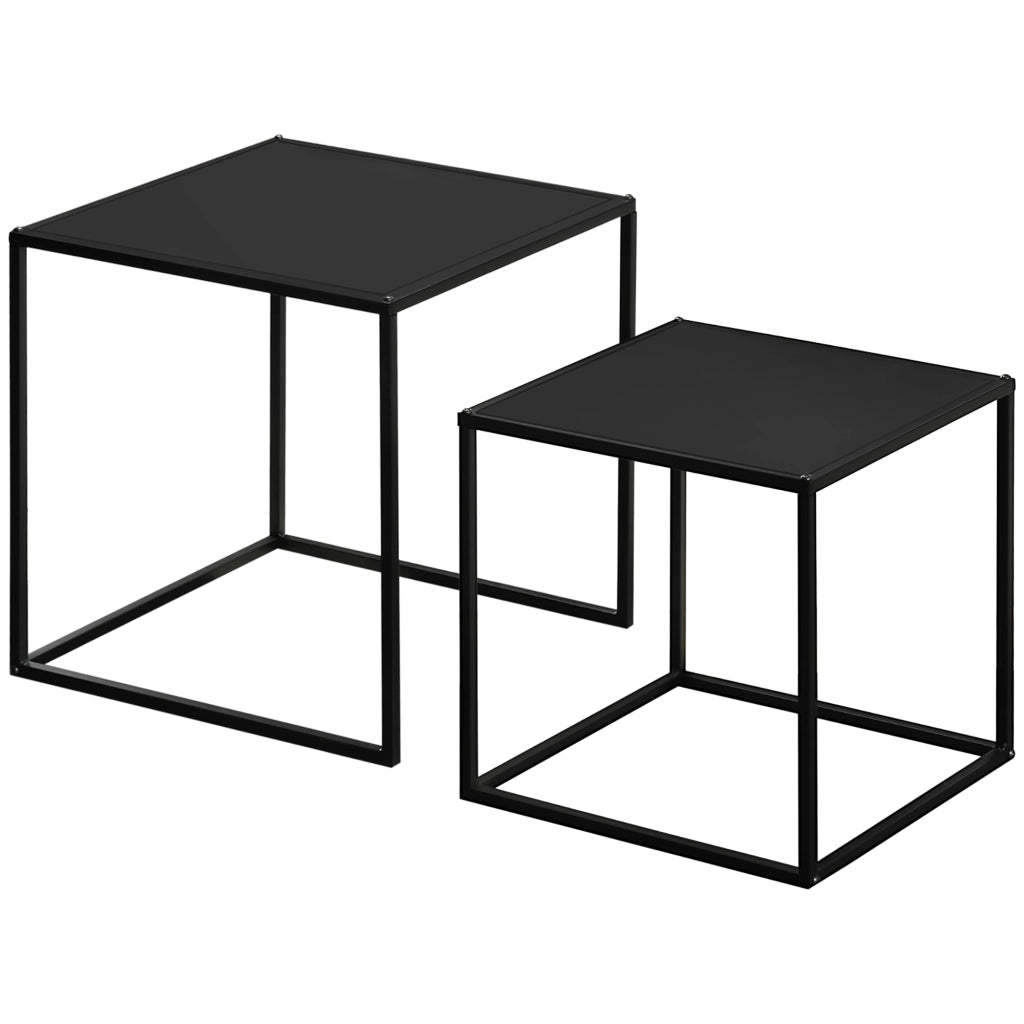 Tavolino da caff¨¨ ¨C Minimal ¨C nero, metallo, 40x40x40cm