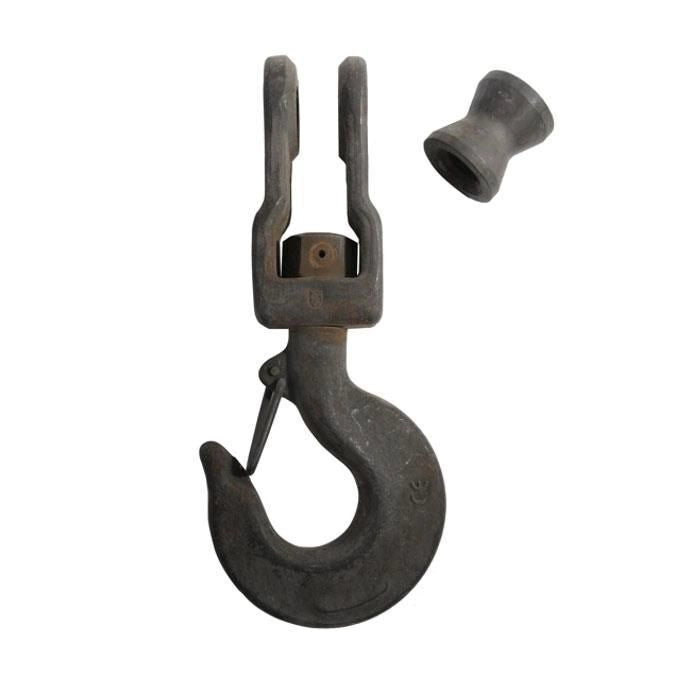 TRACTEL GT32 T532 Gancio Tirfor in Acciaio al Carbonio con Molla di Sicurezza e Supporto Girevole Portata 5000 Kg colore Nero