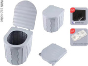 Camping Toilet Portatile - Grigio - Bacinella Portatile - Sacchetti Biodegradabili - Toilette da Campeggio con Coperchio - Toilette da Camping - WC da Campeggio - Toilette Portatile per Adulti - Toilette da Campeggio Portatile - Toilette Portatile Opaca